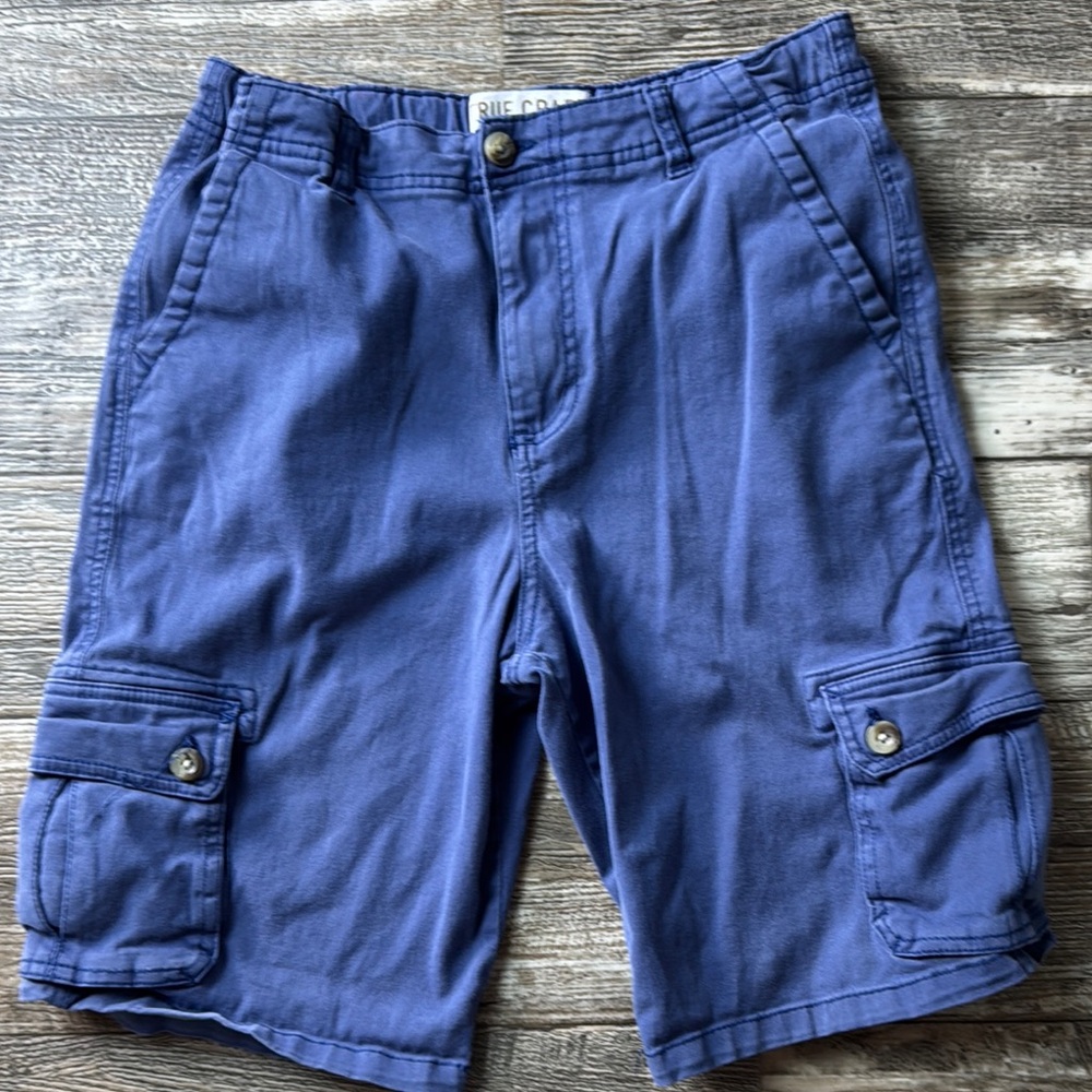TRUE CRAFT BOY Blue Cargo Shorts, Size 16